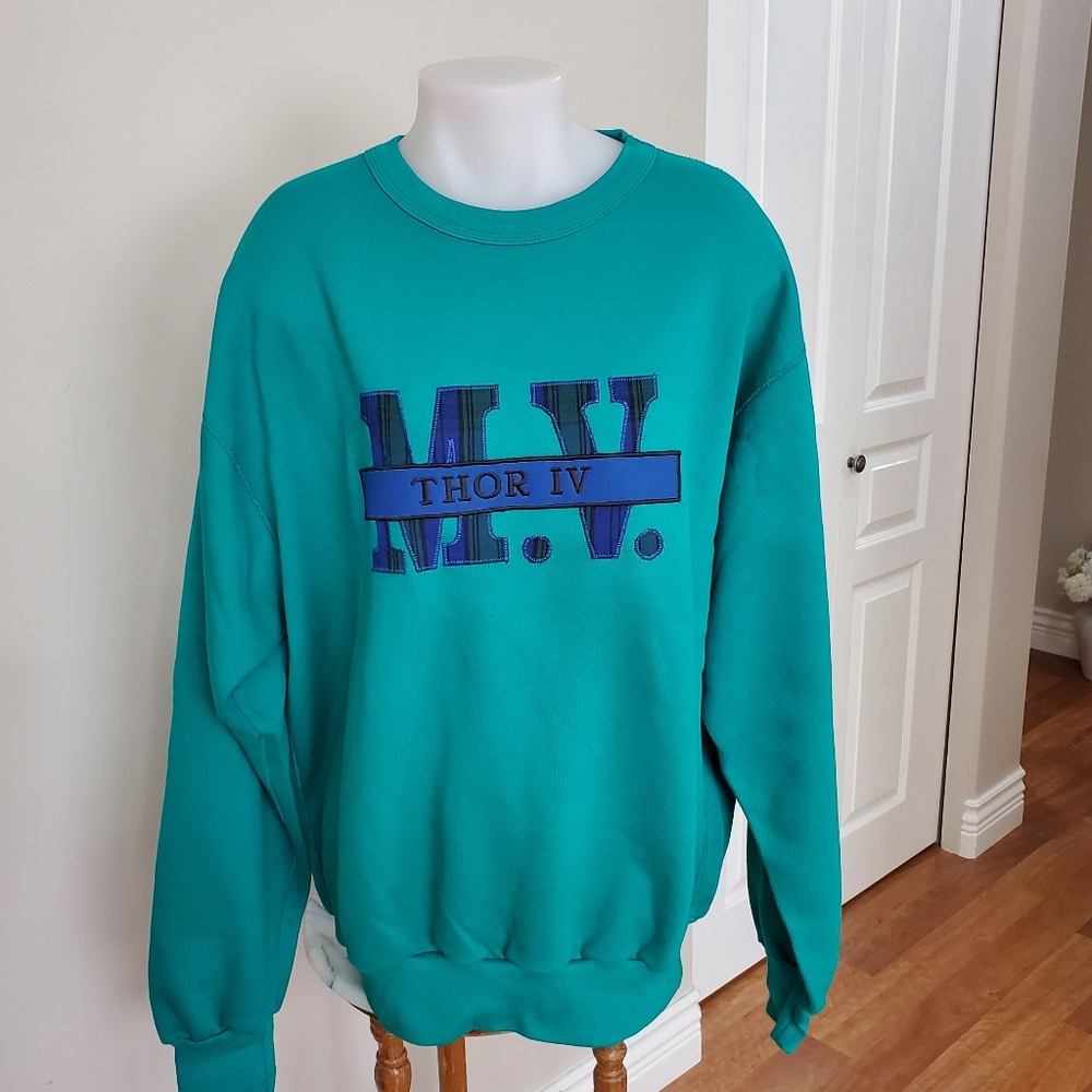 NWT VTG Tiger Brand Canada Men’s MV Teal Graphic Sweatshirt Large